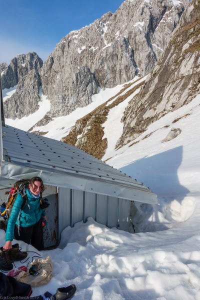 Leonie leaves the winter room (Slovenia 2019)