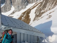 Leonie leaves the winter room (Slovenia 2019)