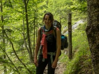 Leonie walking (Slovenia 2019)