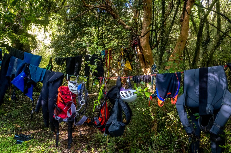 Gear hanging out to dry (Doof trip South Dec 2023)