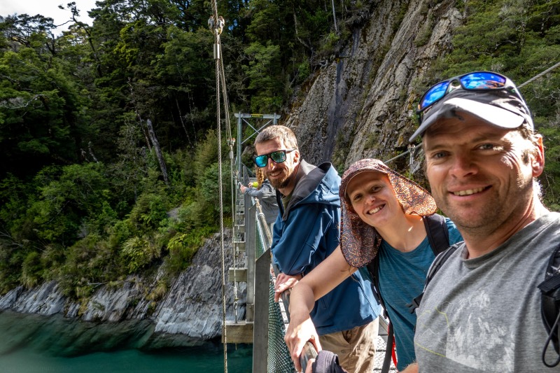 On the bridge at the Blue Pools (Doof trip South Dec 2023)