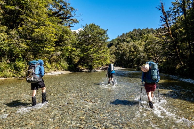 Walking back up the river to the main track (Doof trip South Dec 2023)