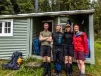 Us at Blue Lake Hut (Doof trip South Dec 2023)