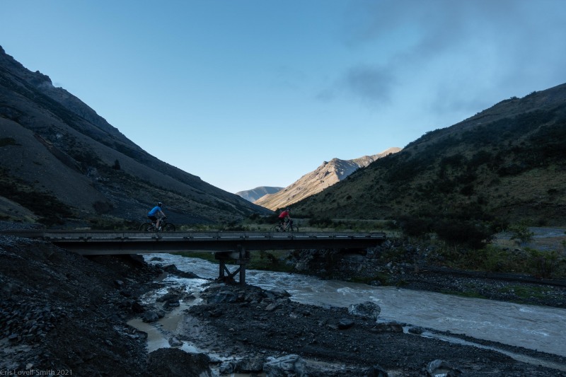 Crossing a bridge (Cycling St James)