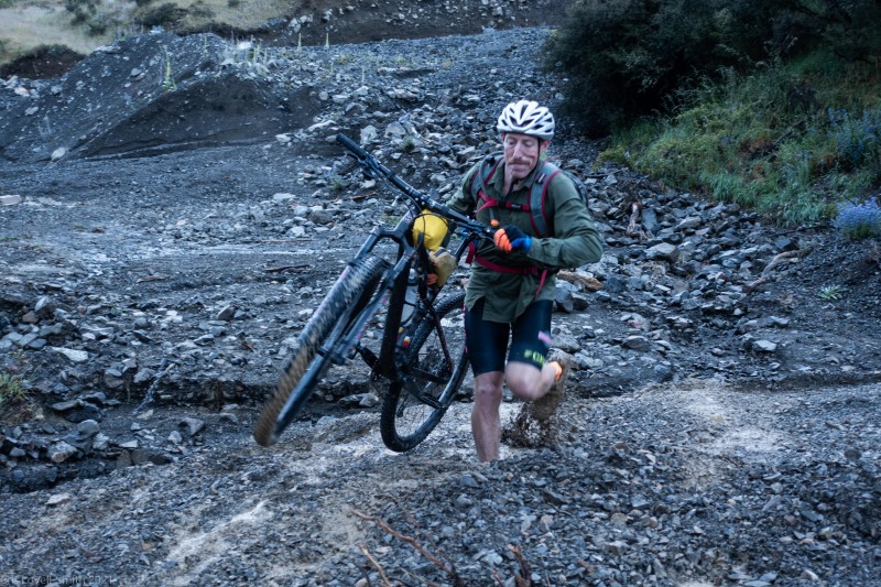 Trying not to get stuck (Cycling St James)