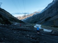 Crossing the debris flows (Cycling St James)