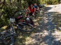 Lunch beside the track (Cycling St James)