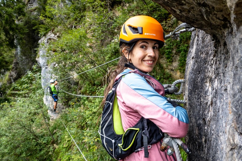 Ari about to cross the rope bridge (Summer Holidays August 2022)