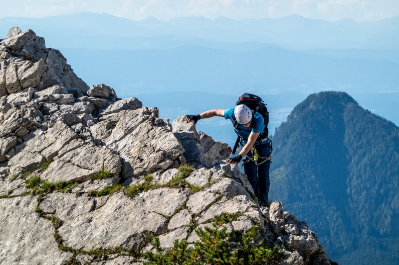 Johannes navigating the rock (Summer Holidays August 2022)