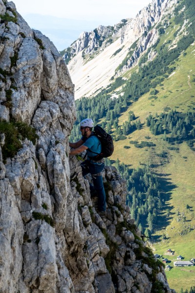 Johannes on the Hochstuhl Klettersteig (Summer Holidays August 2022)