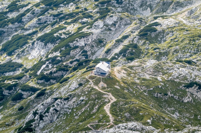 Looking down towards the hut (Summer Holidays August 2022)