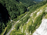 Ari climbing above the wind turbines (Summer Holidays August 2022)