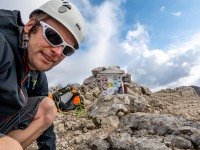 At the summit of Bovški Gamsovec (Summer Holidays August 2022)