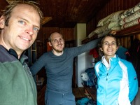 Cris, Johannes, and Ari at the Klagenfurter Huette (Summer Holidays August 2022)