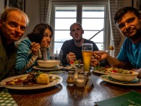 Eating dinner at the hut (Summer Holidays August 2022)