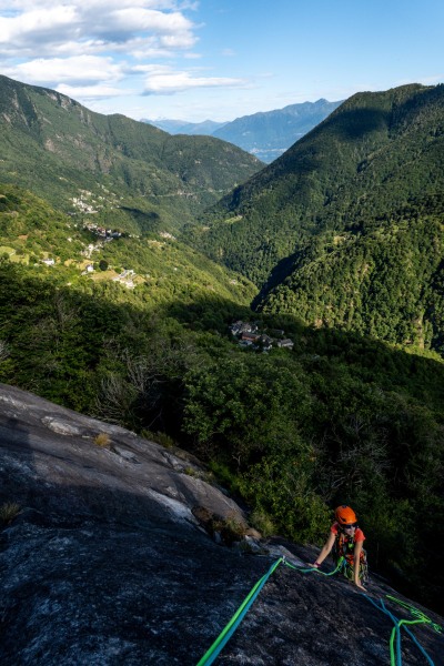 Ari climbing (Summer Holidays in Ticino Aug 2025)