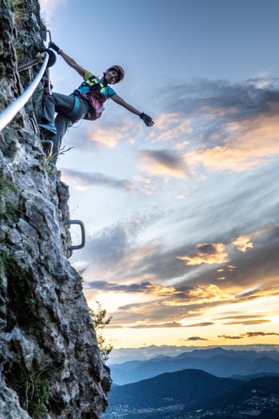 Ari on the ferrata (Summer Holidays in Ticino Aug 2025)