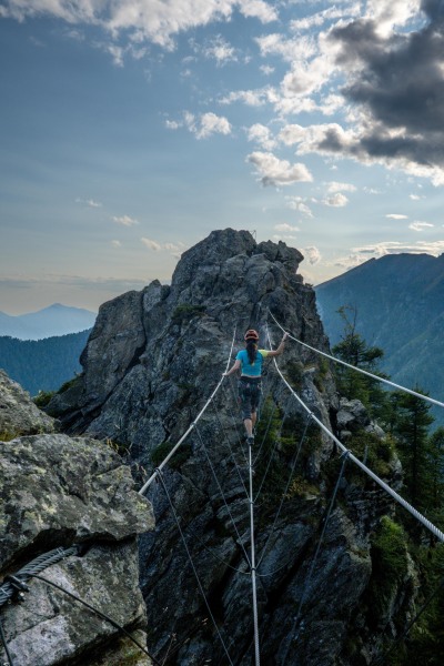 Ari on the rope bridge (Summer Holidays in Ticino Aug 2025)