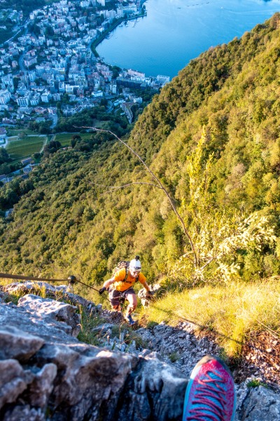 Climbing the ferrata (Summer Holidays in Ticino Aug 2025)