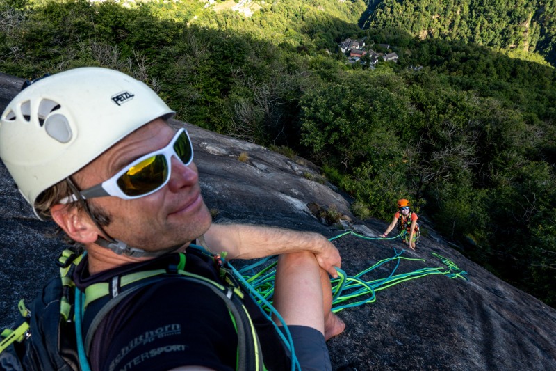 Cris and Ari climbing (Summer Holidays in Ticino Aug 2025)