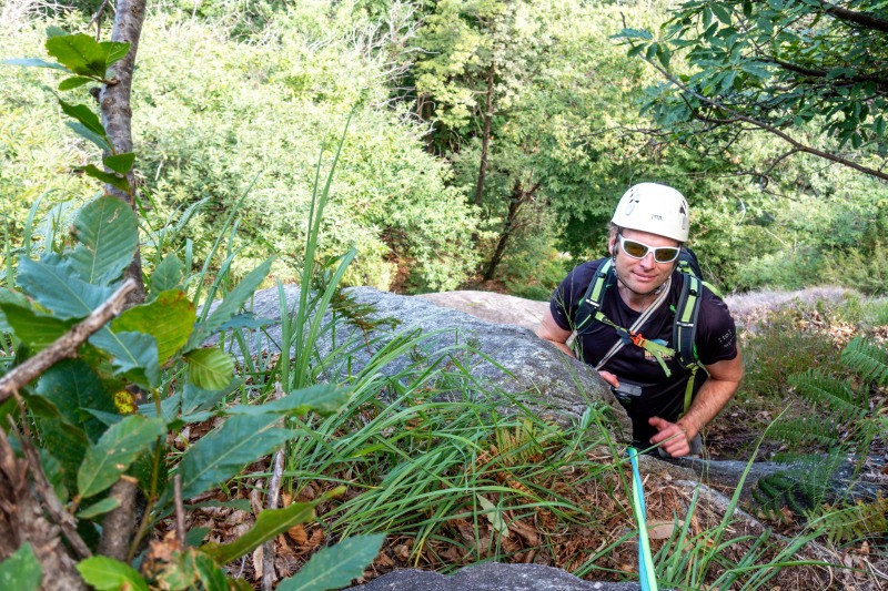 Cris climbing (Summer Holidays in Ticino Aug 2025)