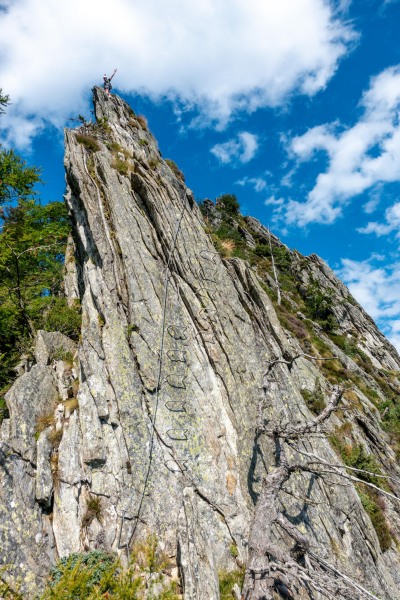 Cris on the Tre Signori ferrata (Summer Holidays in Ticino Aug 2025)