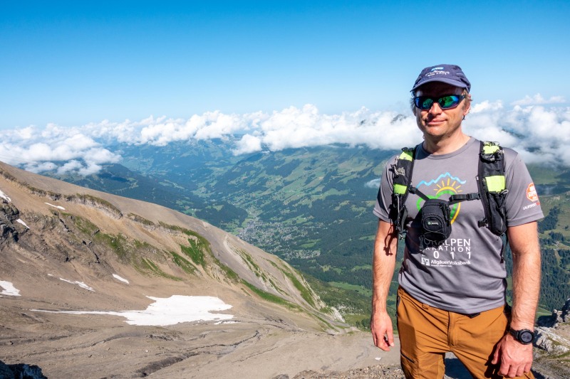 Cris near the glacier (Summer road trip August 2024)