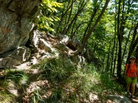 Ari walking to the crag (Summer Holiday August 2024)