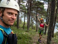 At the top of the ferrata (Summer road trip August 2024)