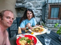 Dinner time in the Aosta valley (Summer road trip August 2024)