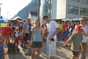 Ed and Abbie at prize giving (Swiss O Week, Switzerland)