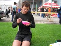 Chris eating (Swiss O Week, Switzerland)