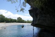 Andy swinging (Takaka 2013)