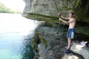 Brendan about to swing (Takaka 2013)