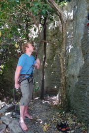 Climbing at the sea cliffs (Takaka 2013)