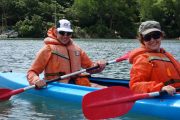 Cris and Katie kayaking (Takaka 2013)