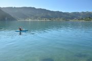 Dad heads for the mainland (Takaka 2013)