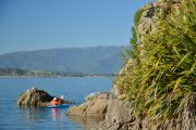 Dad in his kayak (Takaka 2013)