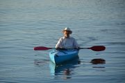 Dad in his kayk (Takaka 2013)