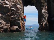 Deep water soloing 3 (Takaka 2013)