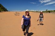 Holly and Mum walking (Takaka 2013)