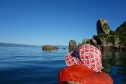 Mum kayaking near Tata Island (Takaka 2013)