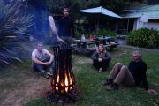 Sitting by the fire (Takaka 2013)