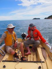 Toby and dad roam the seven seas (Takaka 2013)