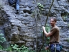 Brendan belaying (Takaka 2013)