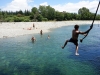 Brendan lets go of the rope (Takaka 2013)