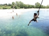Brendan swinging at paynes ford swimming hole (Takaka 2013)