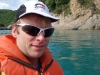 Cris in the kayak (Takaka 2013)