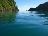 Dad kayaking towards Tata Island (Takaka 2013)