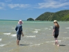 Holly and Mum paddling (Takaka 2013)